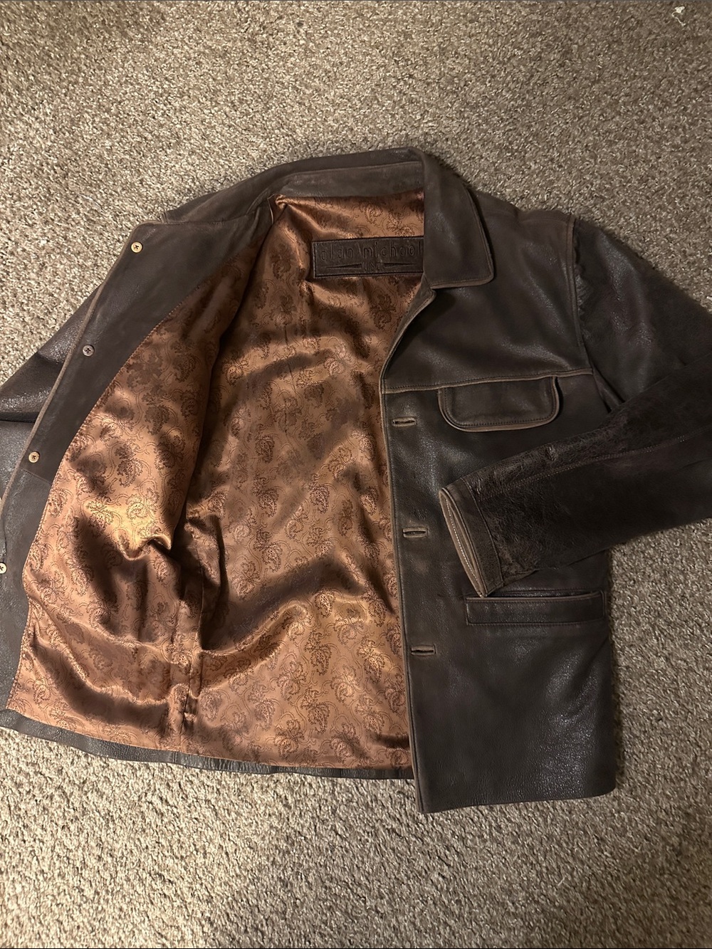 Custom Made in USA leather Jacket -40R- - Picture 3 of 8